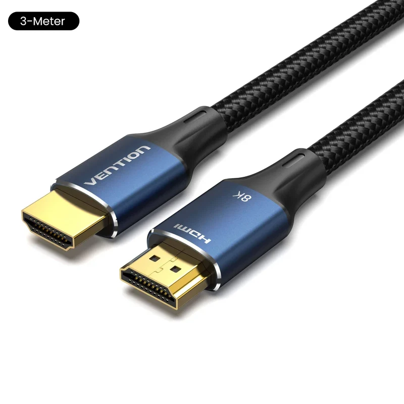 Vention Cotton Braided HDMI-A Male to Male HD Cable 8K Aluminum Alloy Type (1.5M, 3M, 5M)