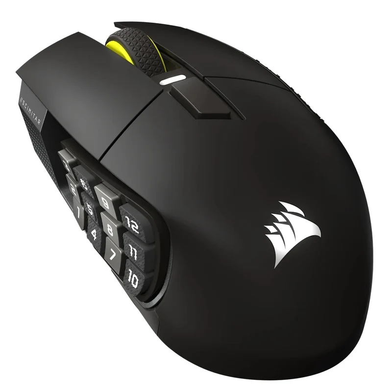 Corsair Scimitar Elite Wireless SE MMO Gaming Mouse (Gunmetal, White)