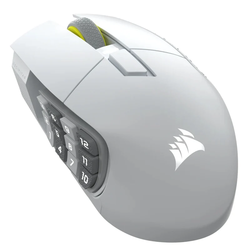 Corsair Scimitar Elite Wireless SE MMO Gaming Mouse (Gunmetal, White)