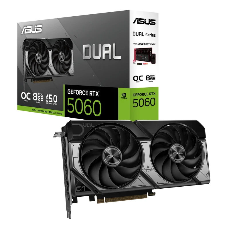 Asus Dual GeForce RTX 5060 8GB GDDR7 OC Edition Graphics Card