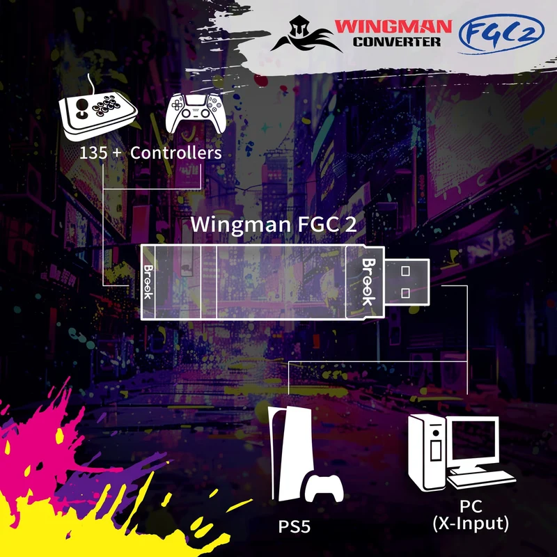 Brook Wingman FGC 2 Converter for PC/PS5 (FM00012399)