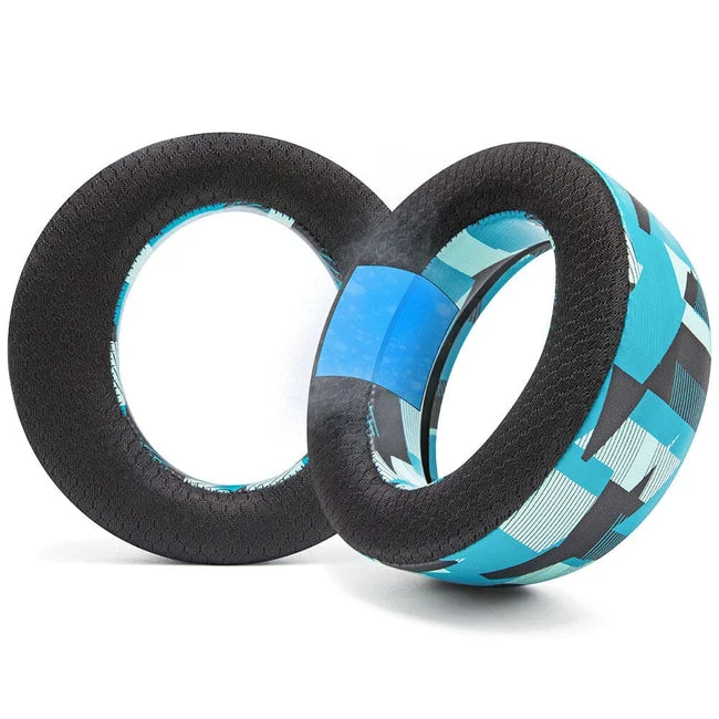 Wicked Cushions WC FreeZe Pulse Elite - Cooling Gel Earpads For PlayStation Pulse Elite Headset (Black, White, 90s Black, Cyan Prism, Geo Grey) (Pulse-Elite-FR-B, Pulse-Elite-FR-W, Pulse-Elite-FR-90B, (Pulse-Elite-FR-CP, Pulse-Elite-FR-GG)