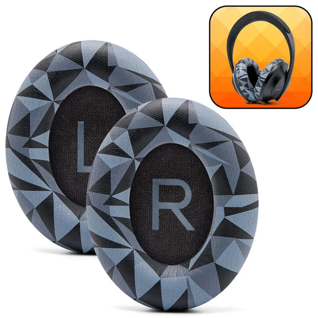Wicked Cushions Bose NC 700 Replacement Ear Pads (Black, White, Silver, Black Camo, Geo Grey, 90s White, 90s Black, Snow Camo) (AT-NQV8-3AQB, CB-ME3S-08KU, 4G-V4VN-Z07A, GR-4PIU-HJO4, N7-KRI5-74F6, Bose700-90W, Bose700-90B, BOSE700-SC)