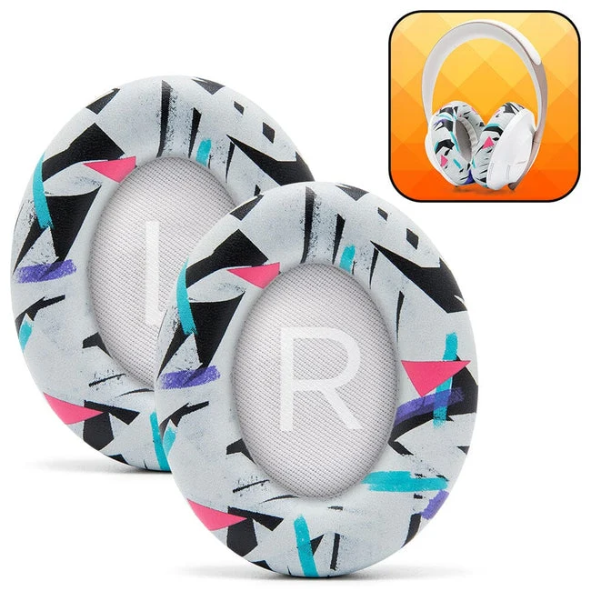 Wicked Cushions Bose NC 700 Replacement Ear Pads (Black, White, Silver, Black Camo, Geo Grey, 90s White, 90s Black, Snow Camo) (AT-NQV8-3AQB, CB-ME3S-08KU, 4G-V4VN-Z07A, GR-4PIU-HJO4, N7-KRI5-74F6, Bose700-90W, Bose700-90B, BOSE700-SC)