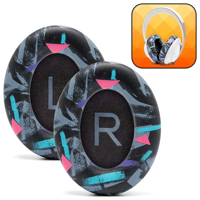 Wicked Cushions Bose NC 700 Replacement Ear Pads (Black, White, Silver, Black Camo, Geo Grey, 90s White, 90s Black, Snow Camo) (AT-NQV8-3AQB, CB-ME3S-08KU, 4G-V4VN-Z07A, GR-4PIU-HJO4, N7-KRI5-74F6, Bose700-90W, Bose700-90B, BOSE700-SC)