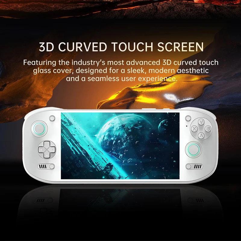 AYN Odin 2 Portal Pro Snapdragon 8gen2 Processor 7" 1080P 120Hz OLED 3D Curved Touch Screen 12GB RAM + 512GB SSD Android 13 Handheld Gaming Console (White)