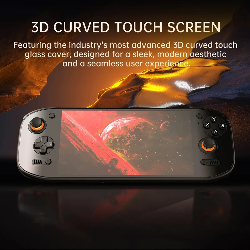 AYN Odin 2 Portal Base Snapdragon 8gen2 Processor 7" 1080P 120Hz OLED 3D Curved Touch Screen 8GB RAM + 128GB SSD Android 13 Handheld Gaming Console (Black)