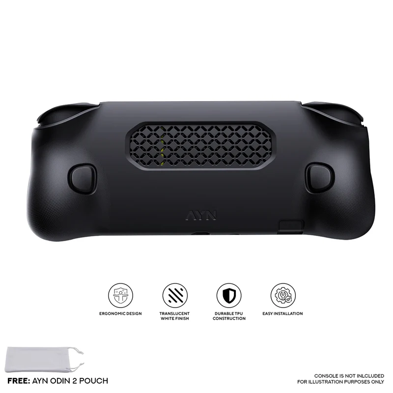 AYN Odin 2 Portal TPU Grip (Black, White) + AYN Odin 2 Pouch