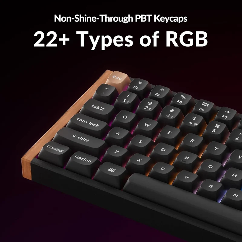 Keychron K4 HE Special Ed. Hot-Swappable RGB Backlight 96% Wireless Magnetic Switch Custom Keyboard - Black (Gateron Double-Rail Magnetic Nebula Switch) (K4H-F1)