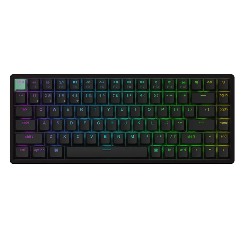 Keychron K2 HE Standard Ed. Hot-Swappable RGB Backlight 75% Wireless Magnetic Switch Custom Keyboard - Black (Gateron Double-Rail Magnetic Nebula Switch) (K2H-J1)