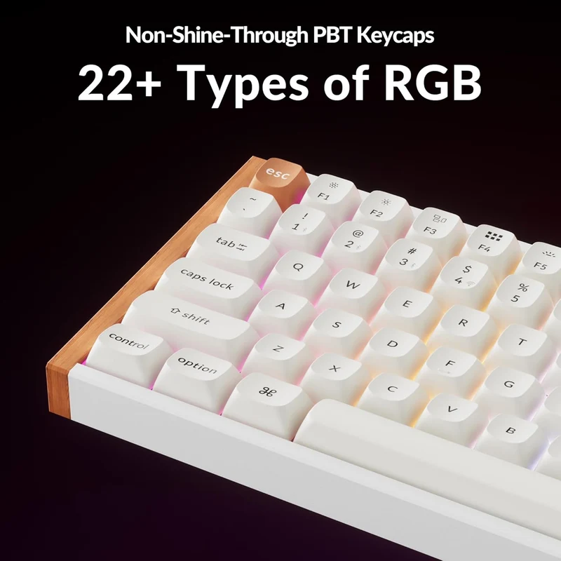 Keychron K4 HE Special Ed. Hot-Swappable RGB Backlight 96% Wireless Magnetic Switch Custom Keyboard - White (Gateron Double-Rail Magnetic Nebula Switch) (K4H-Q1)