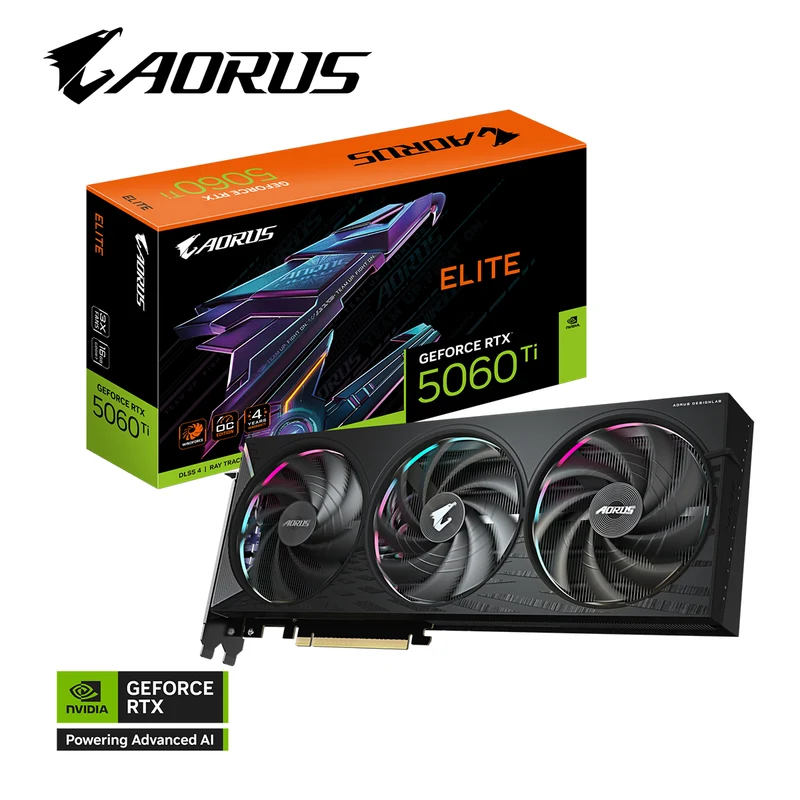 Gigabyte Aorus GeForce RTX 5060 Ti Elite 16GB GDDR7 Graphics Card