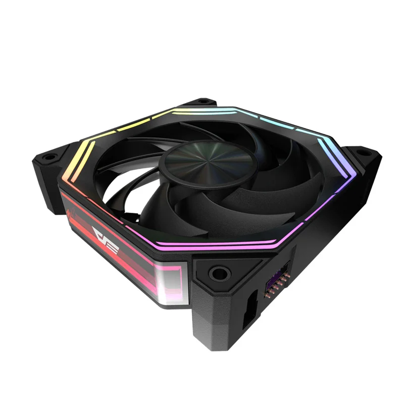DarkFlash INF34 PWM ARGB Single Cooling Fan (Black, White)