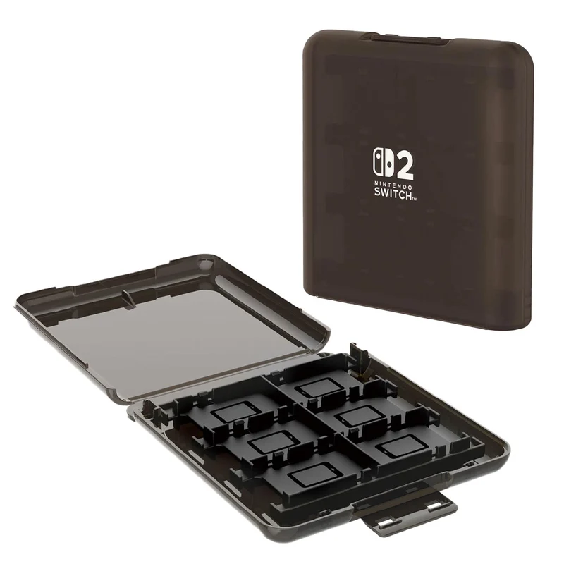 Hori Game Card Case 12 for Nintendo Switch 2 (Clear Blue, Clear Black) (NSX-069A, NSX-008A)