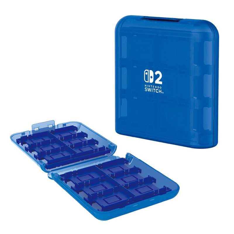 Hori Game Card Case 12 for Nintendo Switch 2 (Clear Blue, Clear Black) (NSX-069A, NSX-008A)