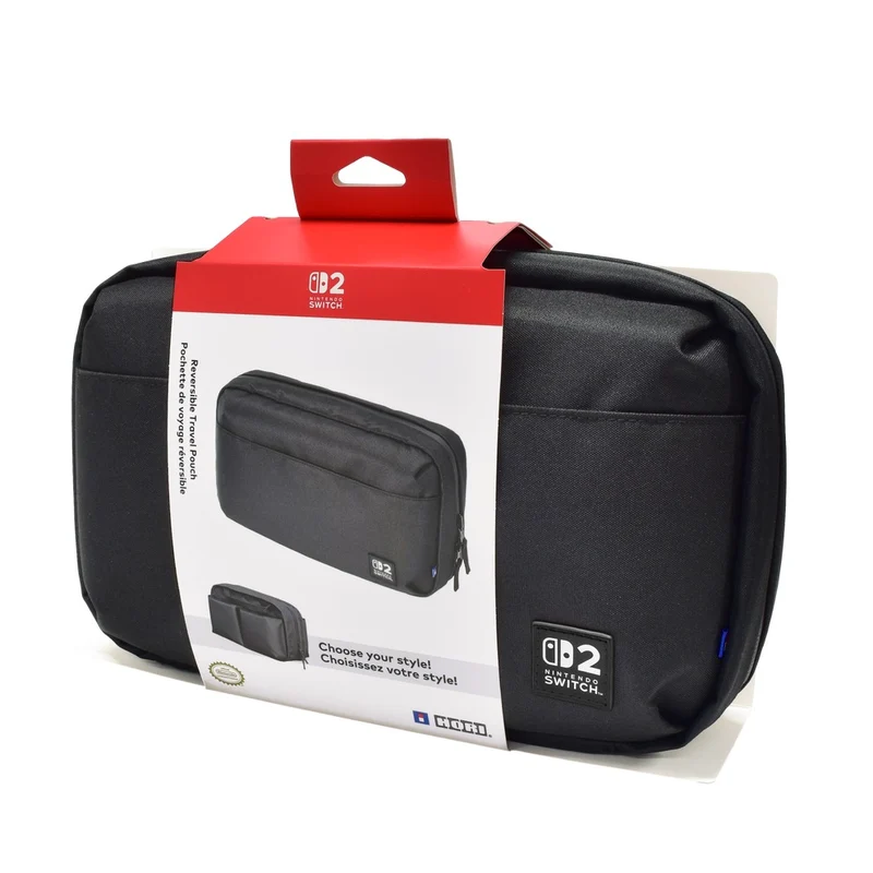 Hori Reversable Travel Pouch Nintendo Switch 2 (Black, Grey/Royal Blue, White/ Yellow)