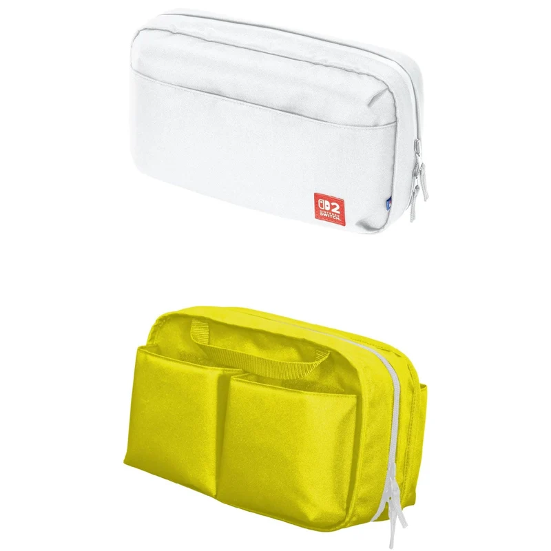 Hori Reversable Travel Pouch Nintendo Switch 2 (Black, Grey/Royal Blue, White/ Yellow)