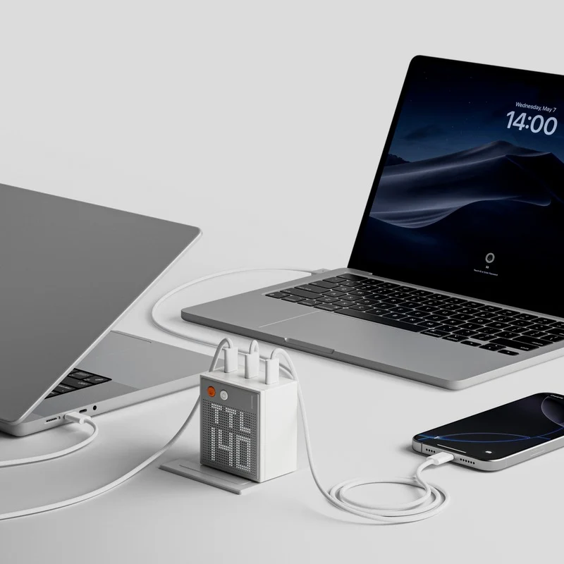 Sharge Pixel 140 Multi-Port Charger 3xUSB-C 140W (White) (S2U)