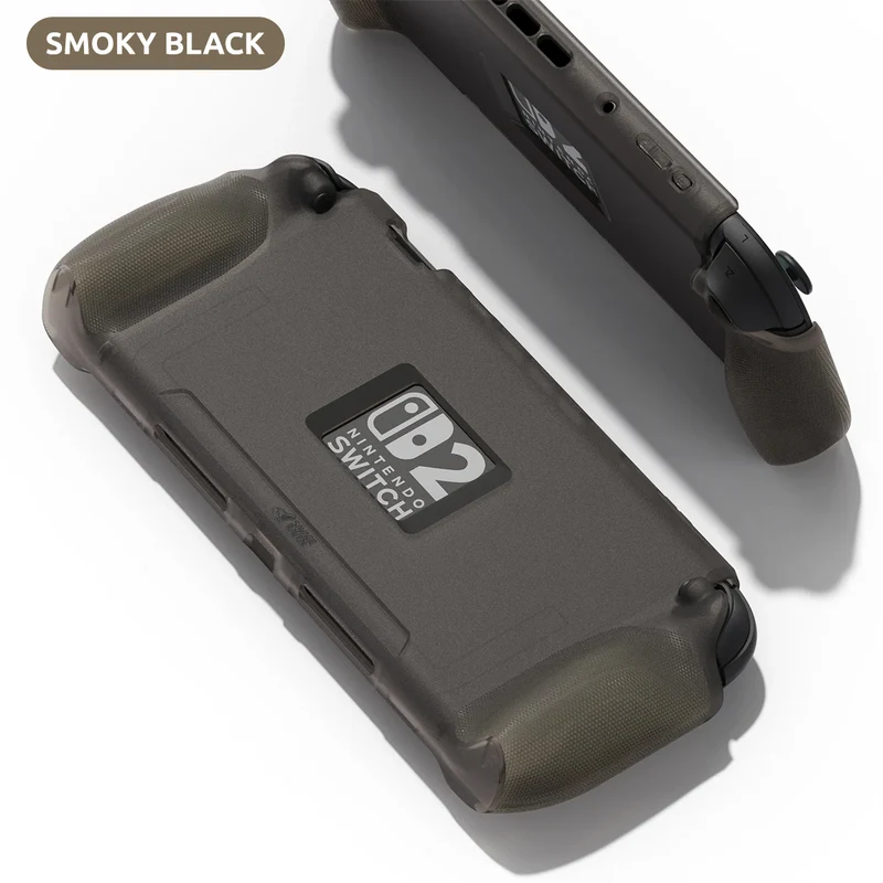 Skull & Co. StandGrip Protective Case for Nintendo Switch 2 (Black, Smoky Black, Galactic Purple, Light Green, Mario Red, Zelda Green)