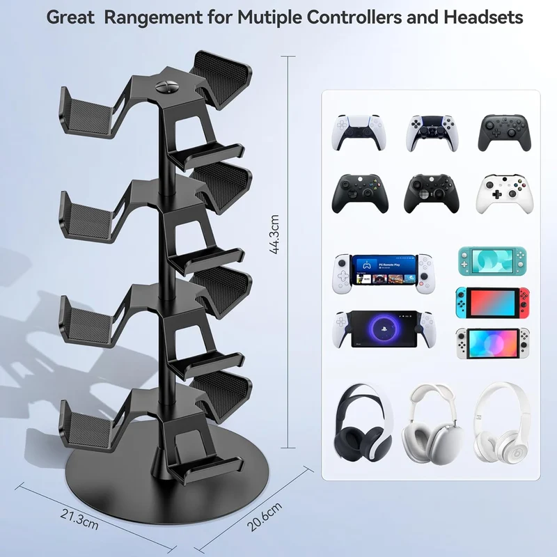 OIVO Controller & Headset Stand 4 Tiers (Black) (IV-P5425-4T)