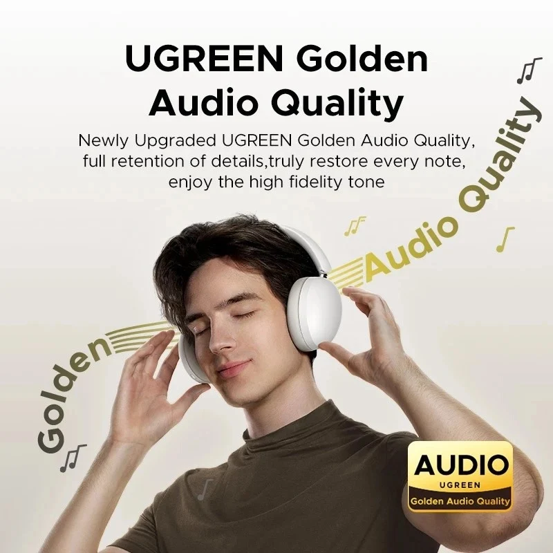 Ugreen HiTune Studio Max2 Headphones (Black, Light Grey)