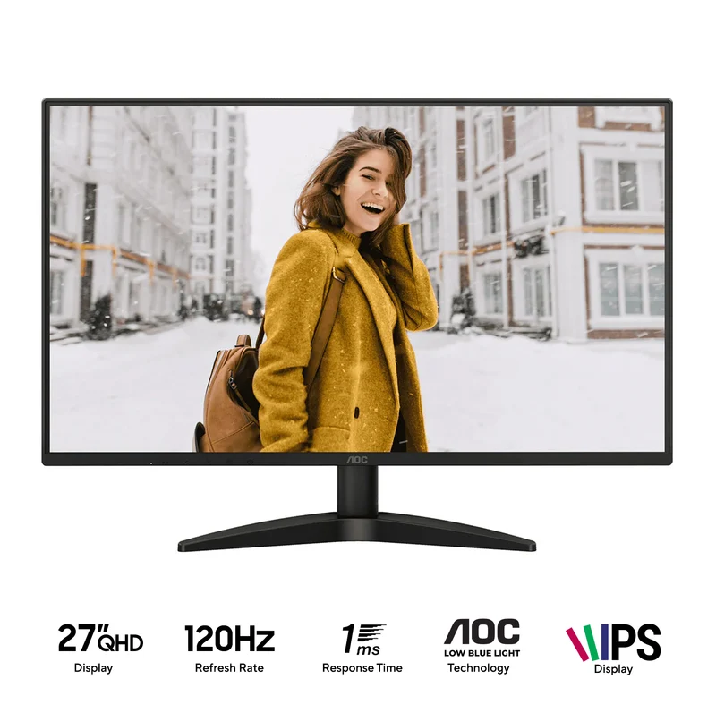 AOC Q27B36S3/71 27" QHD (2560x1440) 120hz 1ms MPRT 4ms GTG HDR10 IPS Monitor