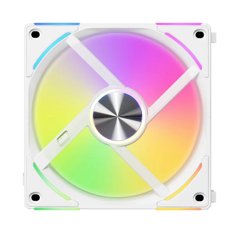 Lian Li Uni Fan AL120 V2 RGB 120mm Revolutionized Daisy-Chain ARGB Single Fan (White) (UF-AL120V2-1W)