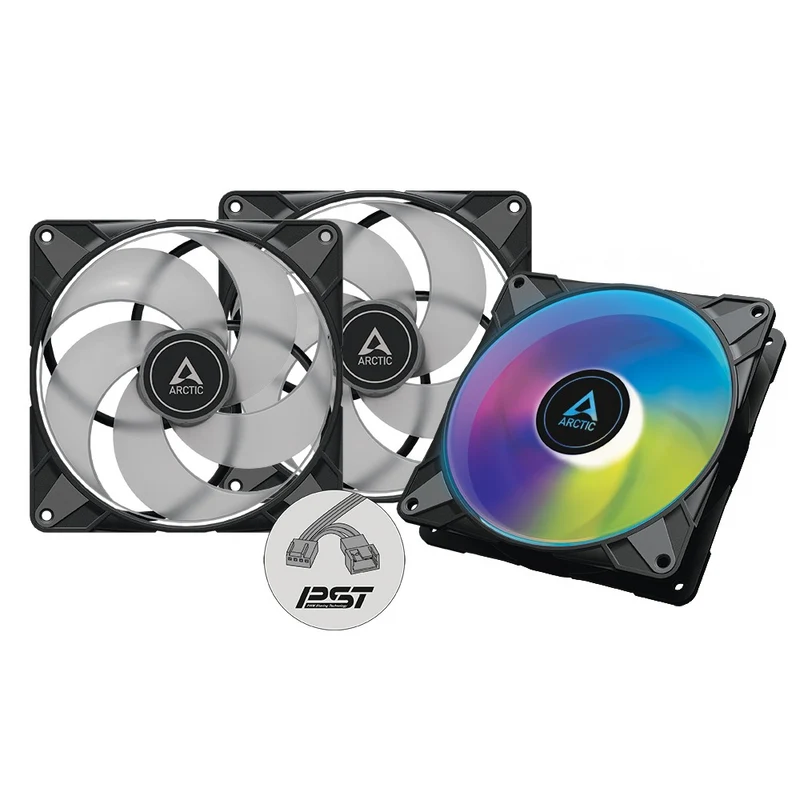 Arctic P14 PWM PST A-RGB Semi-Passive 140mm 3-Pack Fan (Black) (ACFAN00257A)