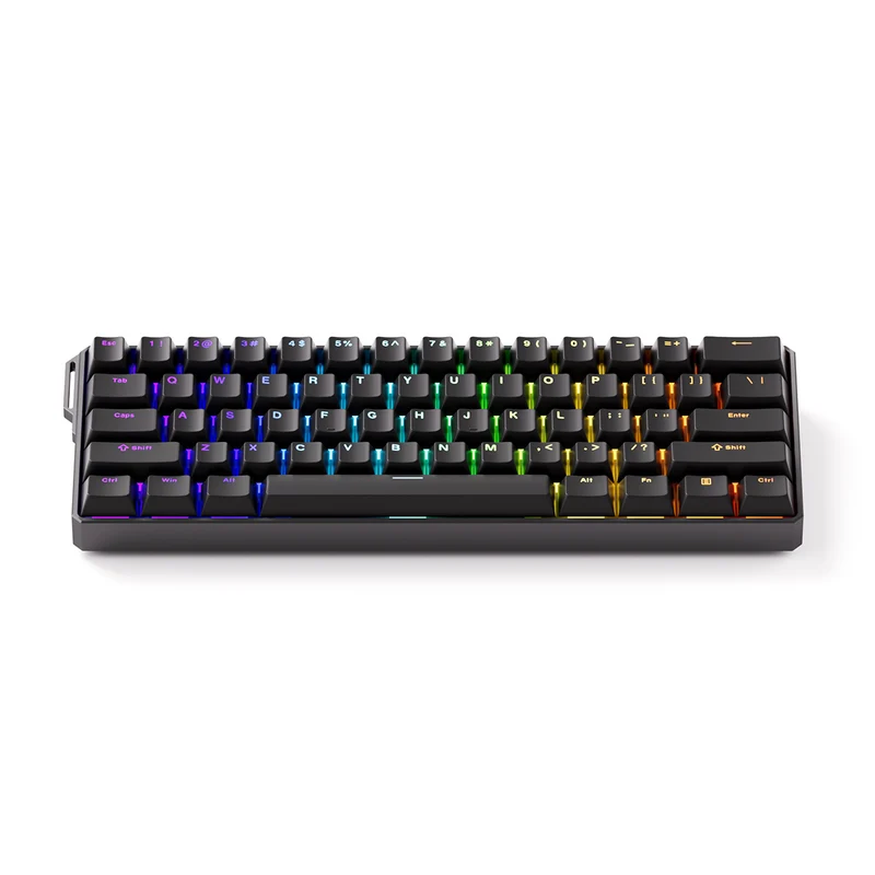 MonsGeek FUN60 Ultra TMR Shine-Through Black Multi-Mode RGB Mechanical Keyboard (Akko Glare Magnetic Switch)