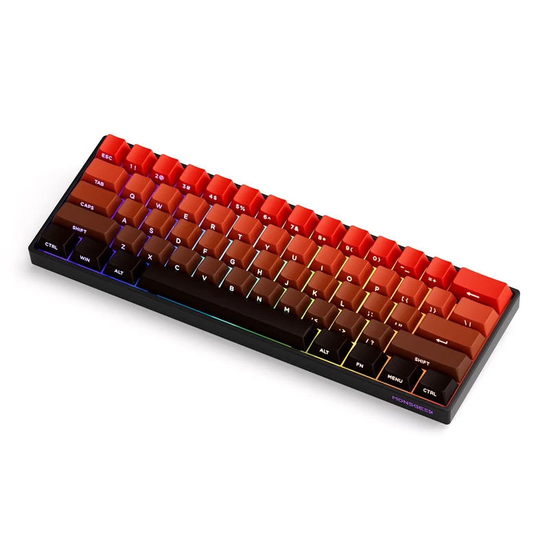 MonsGeek FUN60 Pro SP Shine-Through Blaze Gradient Multi-Mode RGB Mechanical Keyboard (Akko Glare Magnetic Switch)