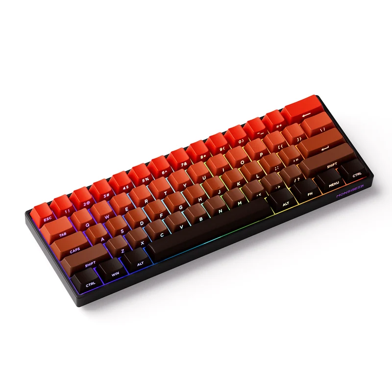 MonsGeek FUN60 Pro SP Shine-Through Blaze Gradient Multi-Mode RGB Mechanical Keyboard (Akko Glare Magnetic Switch)