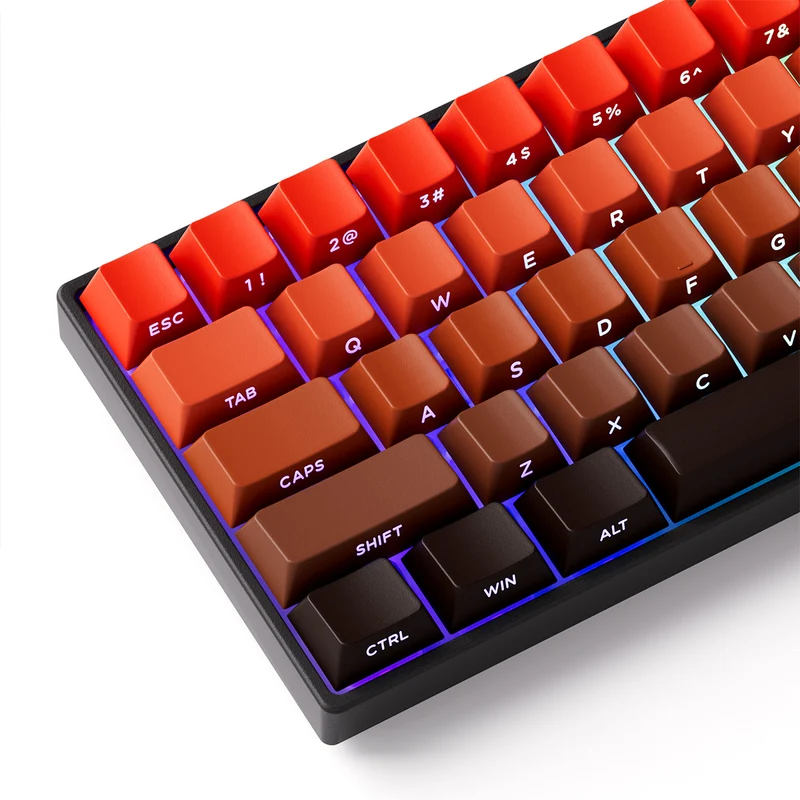 MonsGeek FUN60 Pro SP Shine-Through Blaze Gradient Multi-Mode RGB Mechanical Keyboard (Akko Glare Magnetic Switch)
