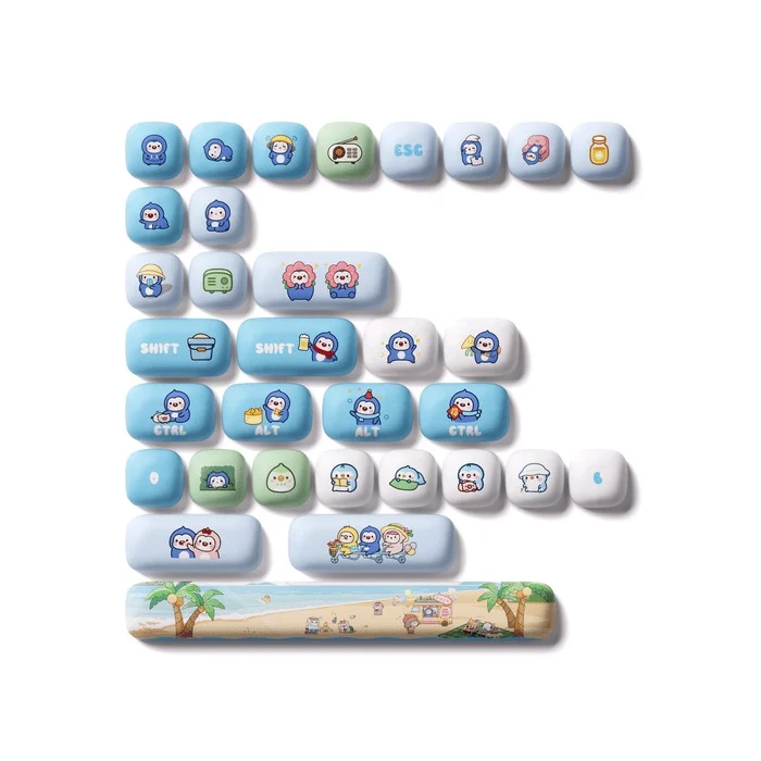 Akko Poco Family - Poco Penguin Keycap Set MOG Profile 136 Keys