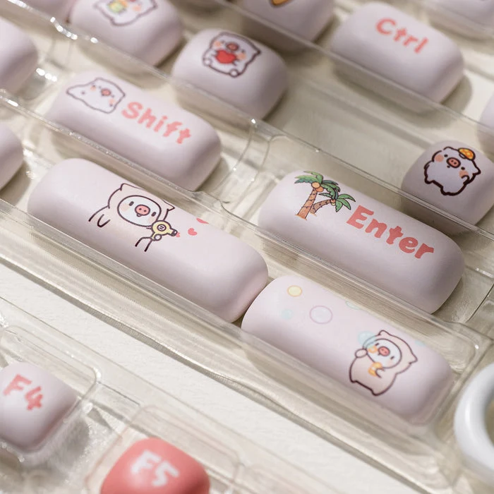 Akko Poco Family - Poco Piggy Keycap Set MOG Profile 138 Keys