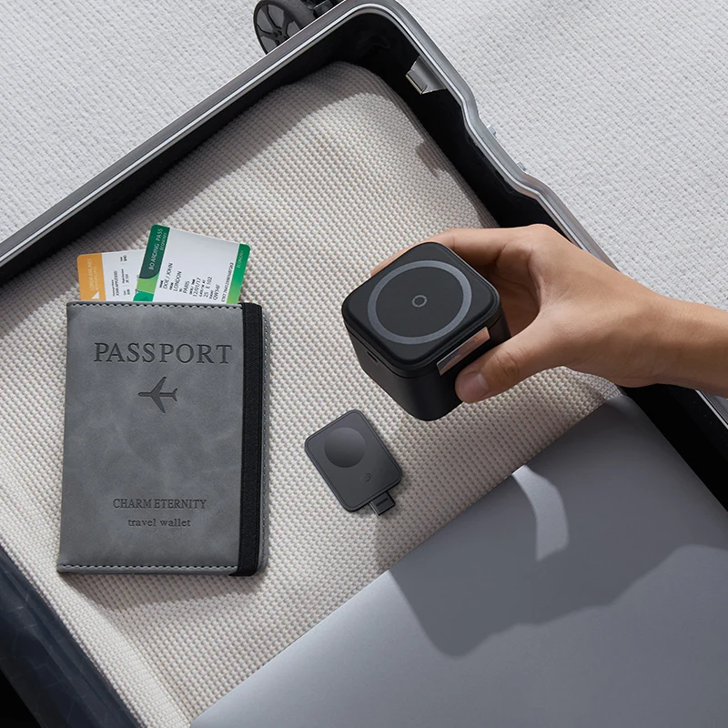 Baseus MagPro 3-in-1 Magnetic Wireless Charger Includes MagPro Magnetic Wireless Charger for E-Watch 25W (Cosmic Black) (P10264100123-01)