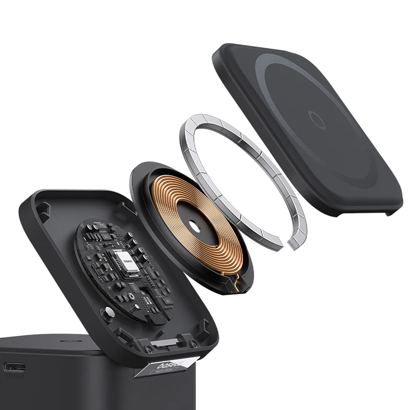 Baseus MagPro 3-in-1 Magnetic Wireless Charger Includes MagPro Magnetic Wireless Charger for E-Watch 25W (Cosmic Black) (P10264100123-01)