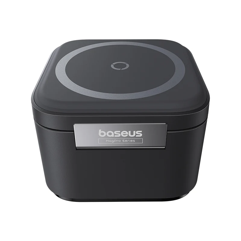 Baseus MagPro 3-in-1 Magnetic Wireless Charger Includes MagPro Magnetic Wireless Charger for E-Watch 25W (Cosmic Black) (P10264100123-01)