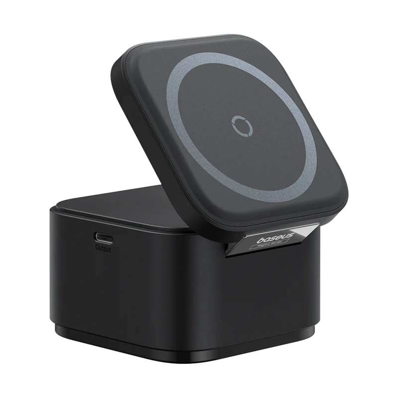Baseus MagPro 3-in-1 Magnetic Wireless Charger Includes MagPro Magnetic Wireless Charger for E-Watch 25W (Cosmic Black) (P10264100123-01)