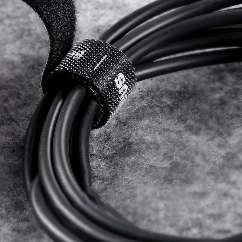 Baseus Colourful Circle Cable Organizer Velcro Strap 3M (Black, Grey)
