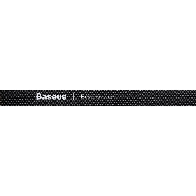 Baseus Colourful Circle Cable Organizer Velcro Strap 3M (Black, Grey)