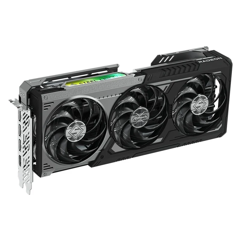 ASRock AMD Radeon RX 9070 XT Steel Legend Dark 16GB GDDR6 Graphics Card