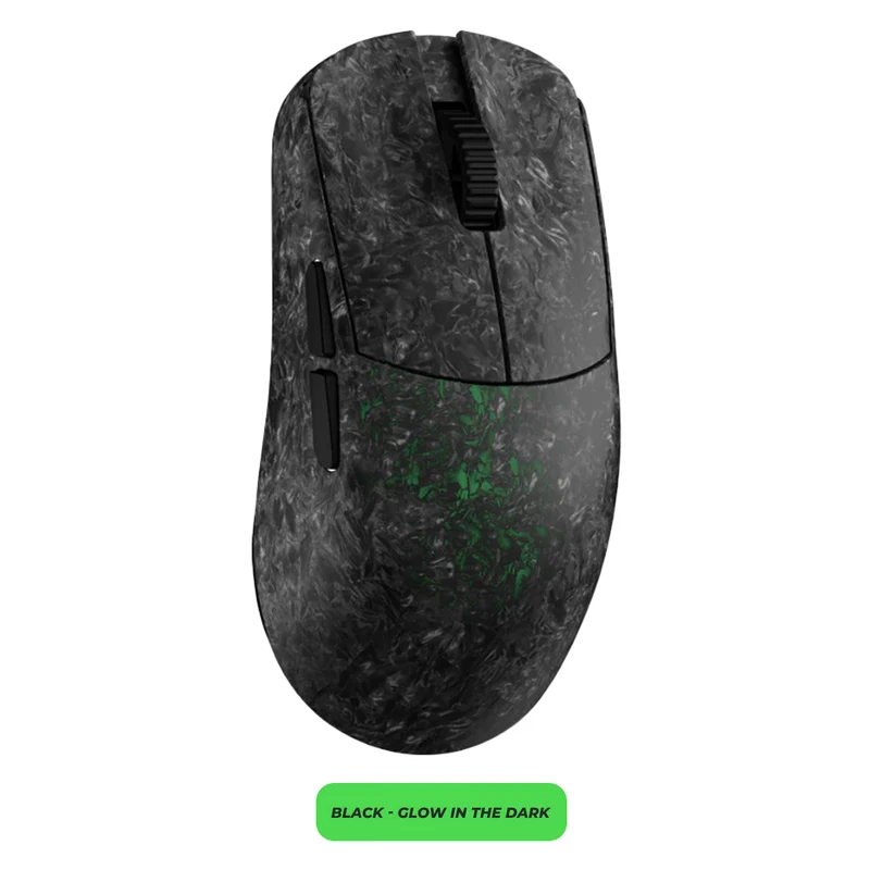 WLMouse YING Forged Carbon Fiber Gaming Mouse ( Black - Glow in the Dark, Black, Blue, Red)