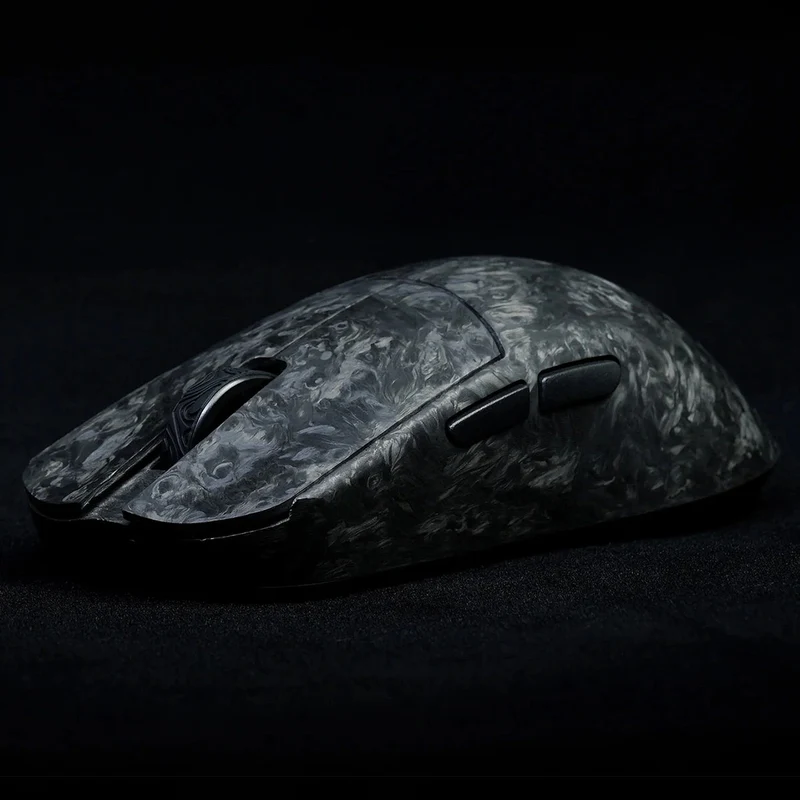 WLMouse YING Forged Carbon Fiber Gaming Mouse ( Black - Glow in the Dark, Black, Blue, Red)