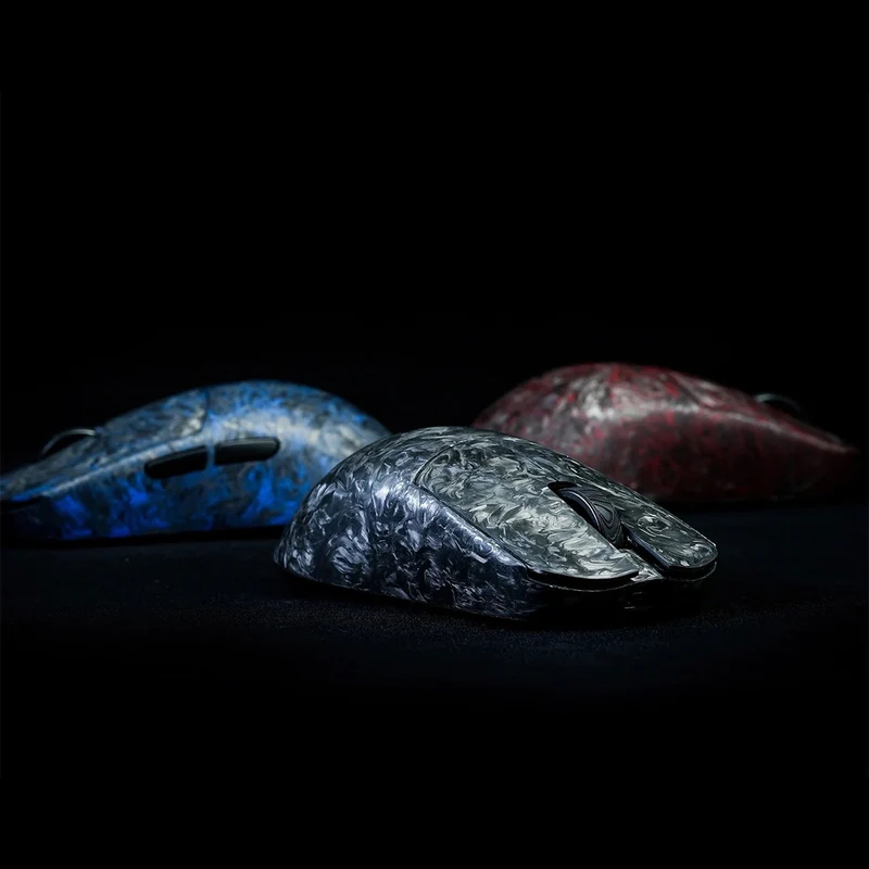 WLMouse YING Forged Carbon Fiber Gaming Mouse ( Black - Glow in the Dark, Black, Blue, Red)