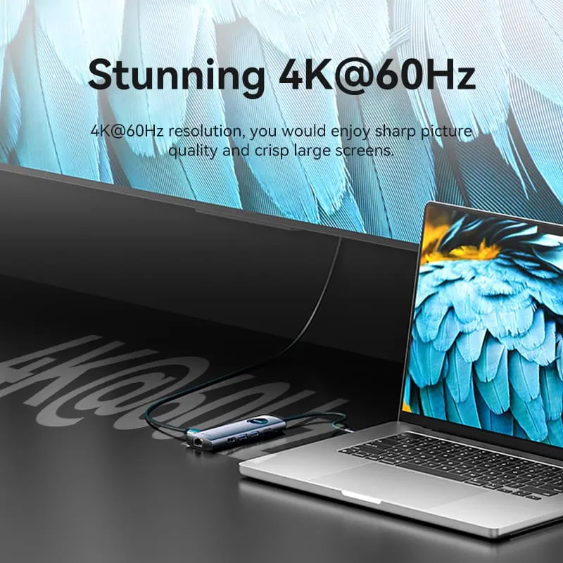 Vention 10-in-1 USB-C MST Docking Station - USB-C to HDMI x 2 + USB 3.0 x 2 + RJ45 + SD + TF + TRRS 3.5mm + PD + DisplayPort - 0.15M (TQWHB)