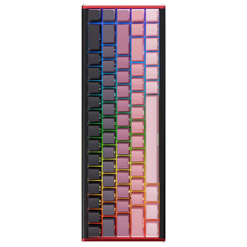 Ajazz ALUX68 Max RGB Wired 68-Keys Aluminum CNC Case Hot-Swappable Mechanical Keyboard (Gradient Pink) (Aquarius Magnetic Switch)
