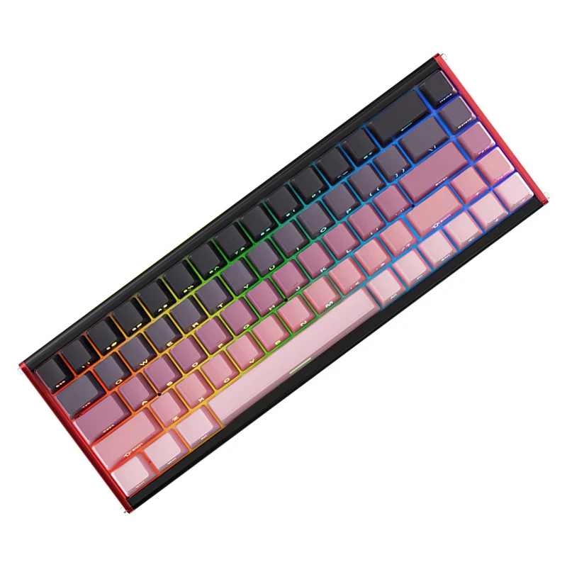 Ajazz ALUX68 Max RGB Wired 68-Keys Aluminum CNC Case Hot-Swappable Mechanical Keyboard (Gradient Pink) (Aquarius Magnetic Switch)