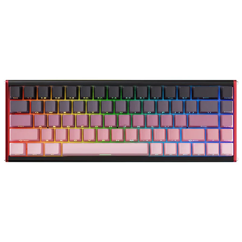 Ajazz ALUX68 Max RGB Wired 68-Keys Aluminum CNC Case Hot-Swappable Mechanical Keyboard (Gradient Pink) (Aquarius Magnetic Switch)