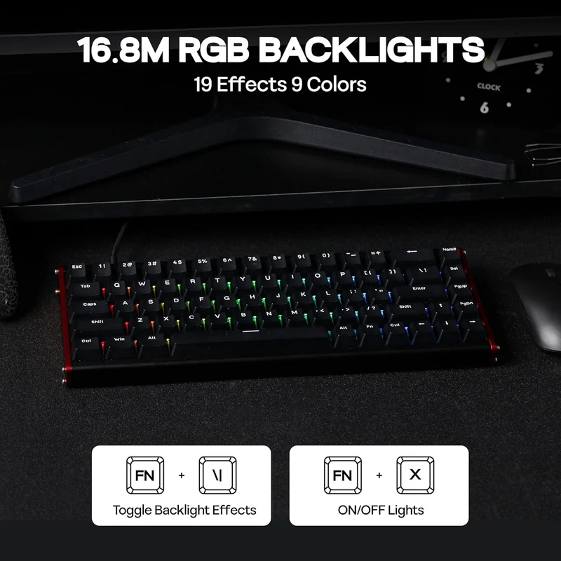Ajazz ALUX68 Plus RGB Wired 68-Keys Aluminum CNC Case Hot-Swappable Mechanical Keyboard (Black) (Magnetic Grain Switch)