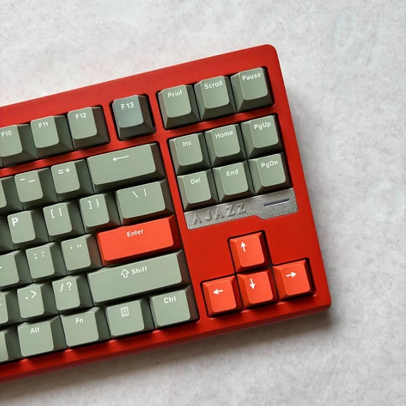 Ajazz QS87 RGB Tri-Mode 87-Keys Aluminum CNC Case Gasket-Mounted Hot-Swappable Mechanical Keyboard (Grey/Red) (Maillard Switch)
